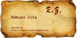 Rákosi Zita névjegykártya